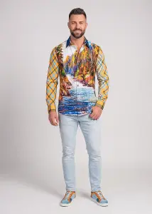 Discover colorful button up shirts for men BERGIDYLL SAND...