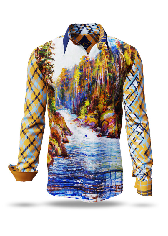 Discover colorful button up shirts for men BERGIDYLL SAND - 100% cotton