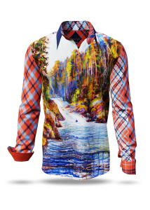Entdecke bunte Hemden Herren BERGIDYLL STEIN - 100 % Baumwolle