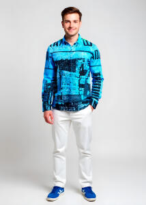 Entdecke bunte Hemden Herren I WAS BORN IN - 100 % BW