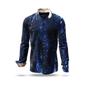 RAKU - Dark blue shirt with structures - GERMENS