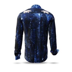 RAKU - Dark blue shirt with structures - GERMENS