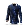 RAKU - Dark blue shirt with structures - GERMENS