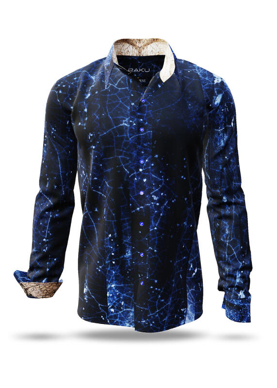 Entdecke bunte Hemden Herren RAKU - 100 % Baumwolle