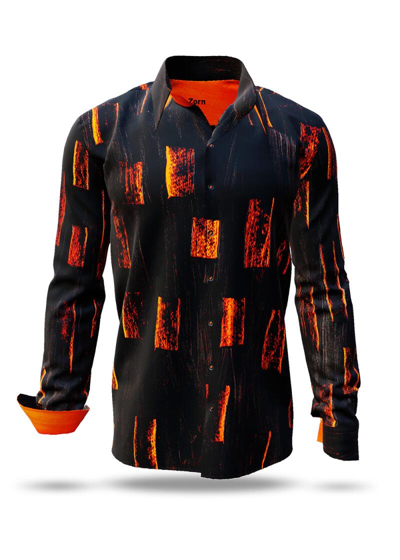 ZORN - Black shirt with orange - GERMENS