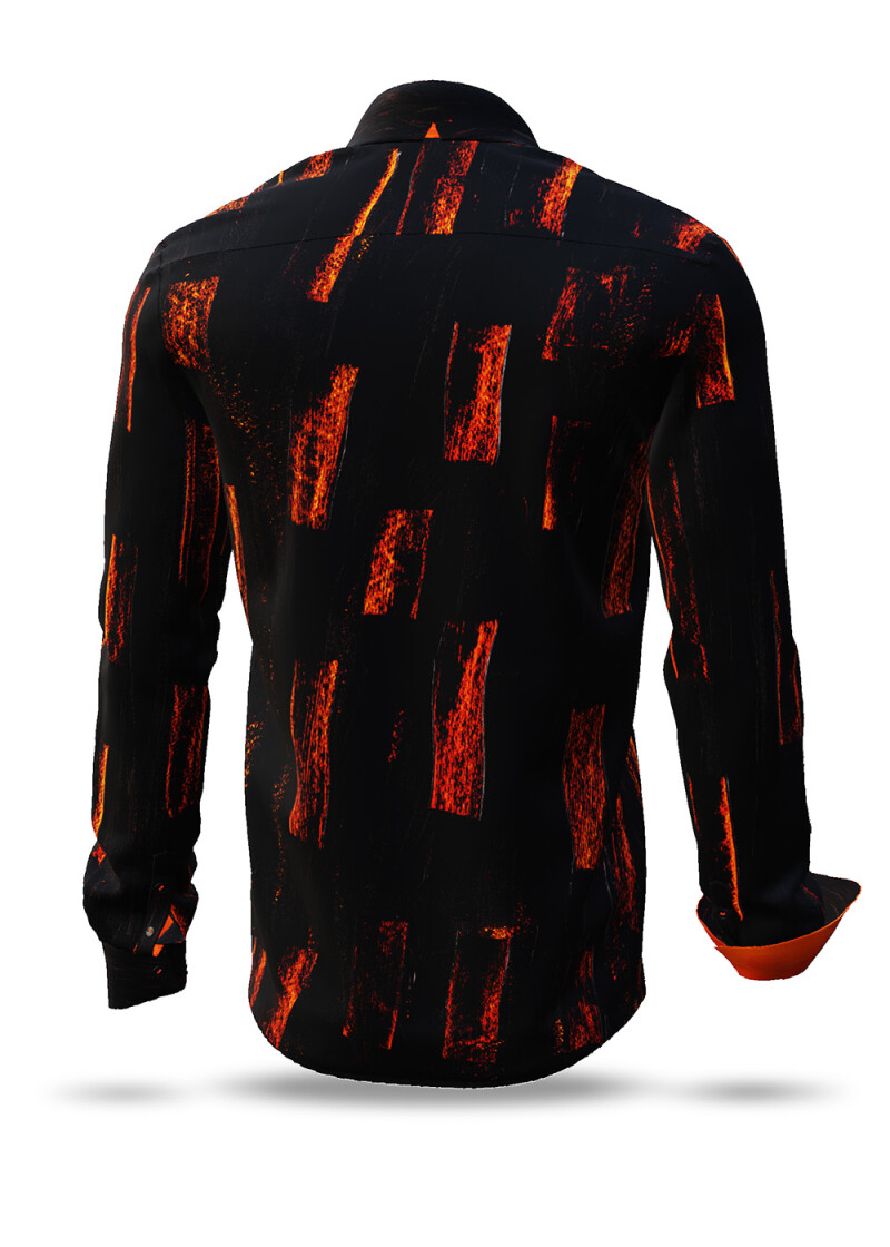 ZORN - Schwarzes Hemd mit Orange - GERMENS