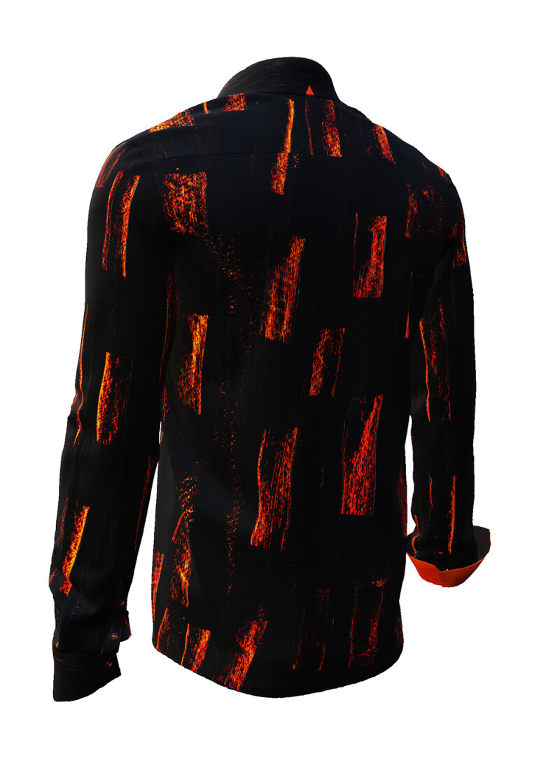 ZORN - Schwarzes Hemd mit Orange - GERMENS