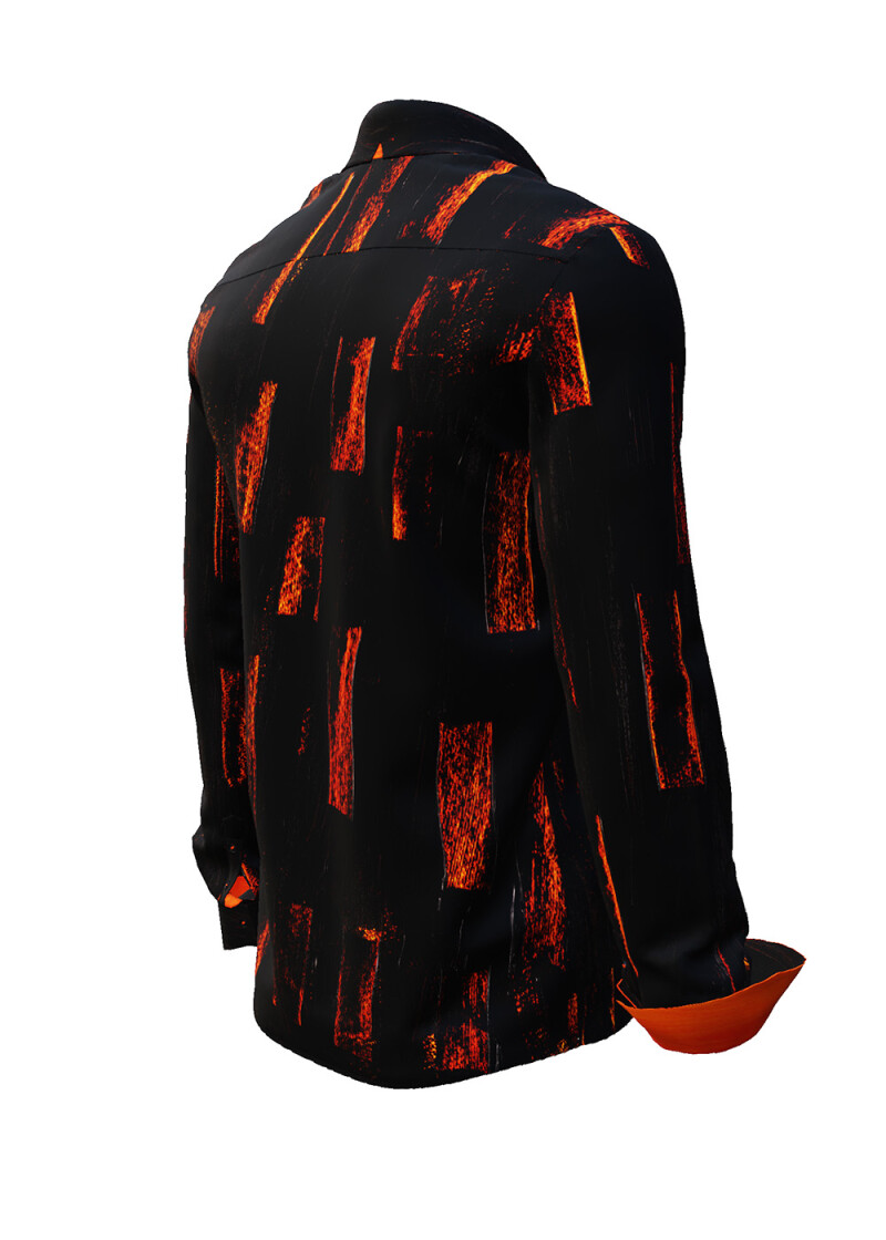 ZORN - Schwarzes Hemd mit Orange - GERMENS