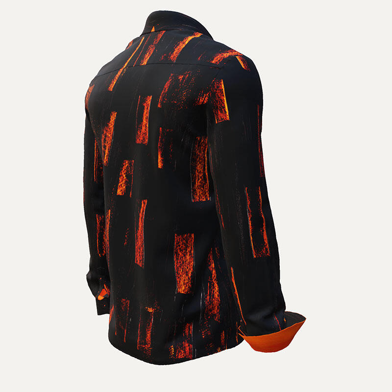 ZORN - Schwarzes Hemd mit Orange - GERMENS S