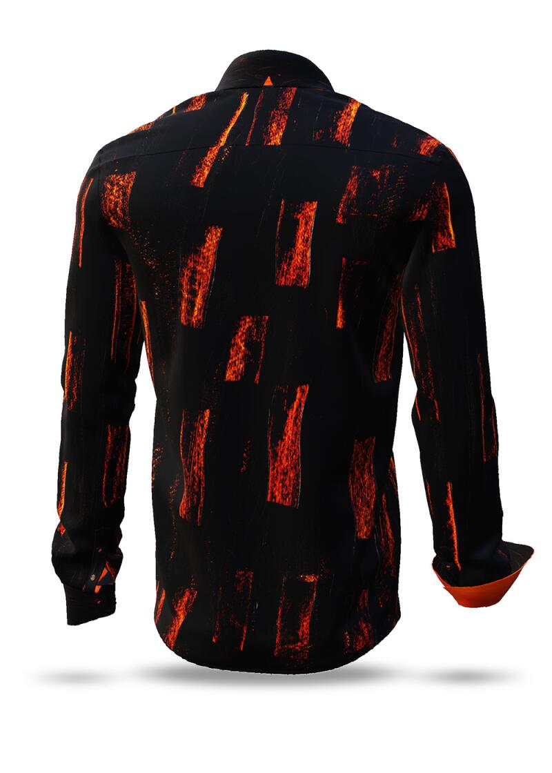 ZORN - Schwarzes Hemd mit Orange - GERMENS
