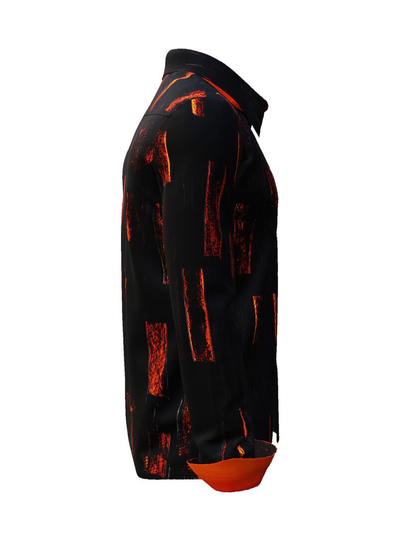 ZORN - Schwarzes Hemd mit Orange - GERMENS