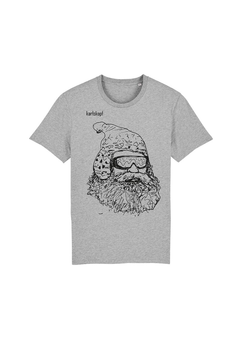 SKIFAHRER - Graues Herren TShirt - KARLSKOPF