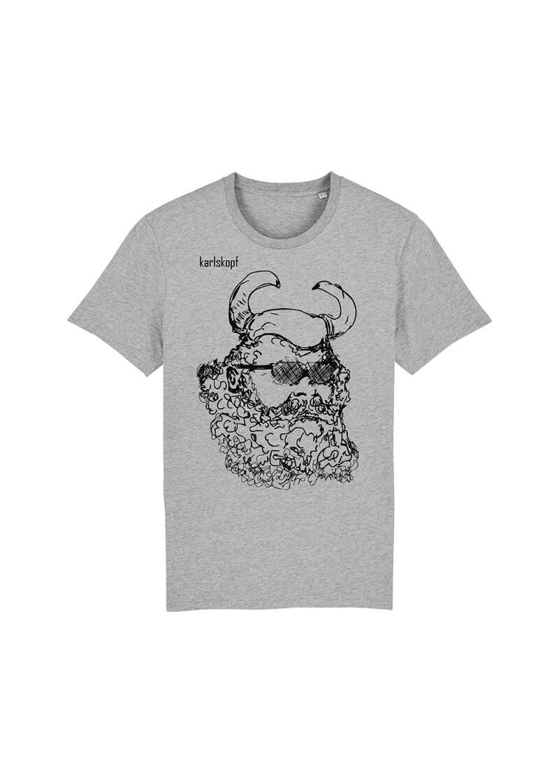 WIKINGER - Graues Herren TShirt - KARLSKOPF