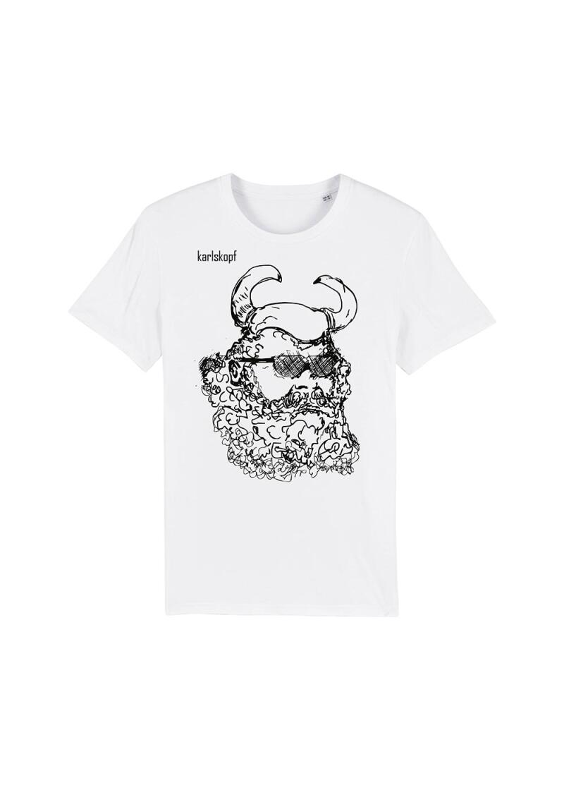 WIKINGER - Weißes Herren TShirt - KARLSKOPF