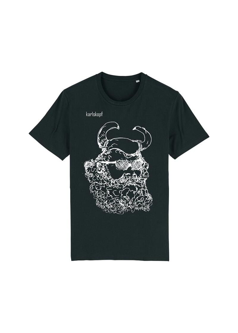 WIKINGER - Schwarzes Herren TShirt - KARLSKOPF