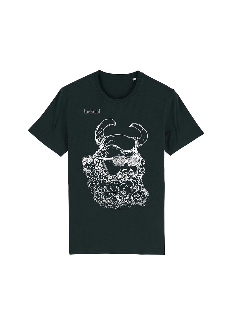 WIKINGER - Schwarzes Herren TShirt - KARLSKOPF