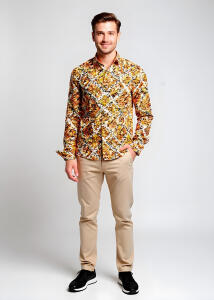 Entdecke bunte Hemden Herren MIROUGE FALL - 100 % BW