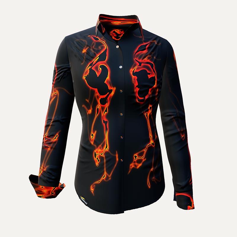 Unique blouse for women - LAVA - 100% cotton - GERMENS artfashion - Sizes XS to 3XL