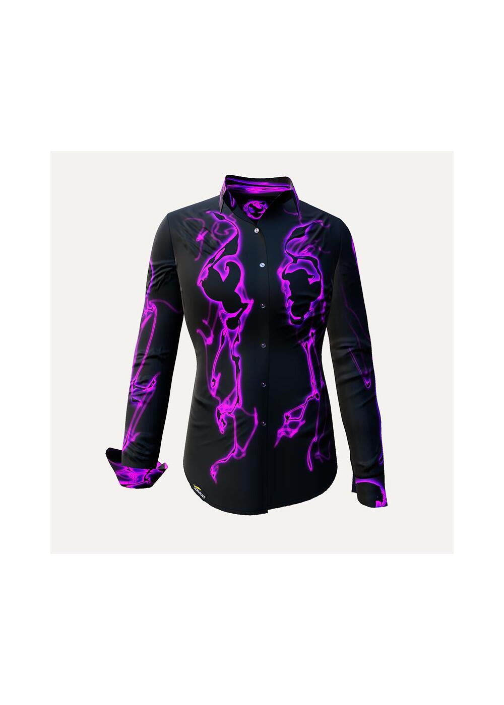 ULTRA-V - Schwarz violette Bluse - GERMENS