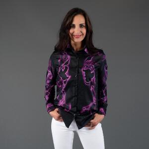 ULTRA-V -Black purple blouse - GERMENS