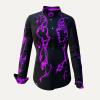 ULTRA-V -Black purple blouse - GERMENS