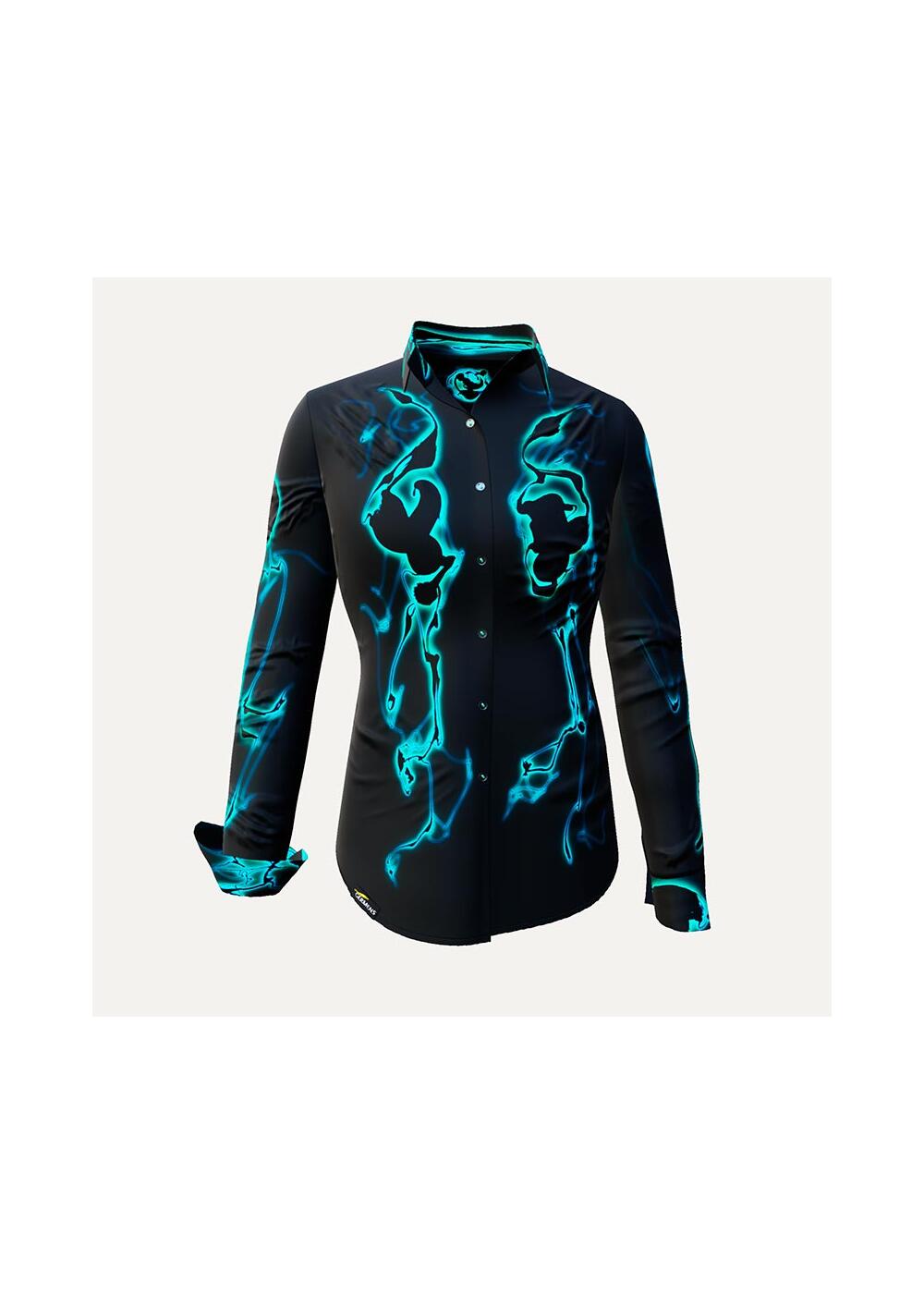 KALLAINOS -Black purple blouse - GERMENS
