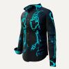 KALLAINOS SCHWARZ TUERKISE BLUSE 005 4 Blusen Damen - 100 % Baumwolle - GERMENS artfashion