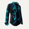 KALLAINOS - black and turquoise Blouse for women by GERMENS artfashion S