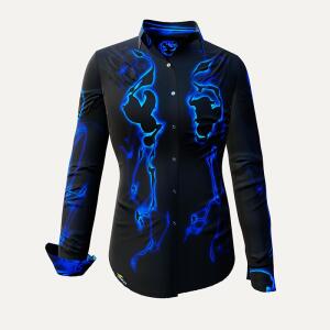 BLUEZONE - Black blue blouse - GERMENS