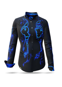 ausgefallene Damenbluse für Damen - BLUEZONE - 100 %...