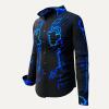 BLUEZONE - Schwarz blaue Bluse - GERMENS