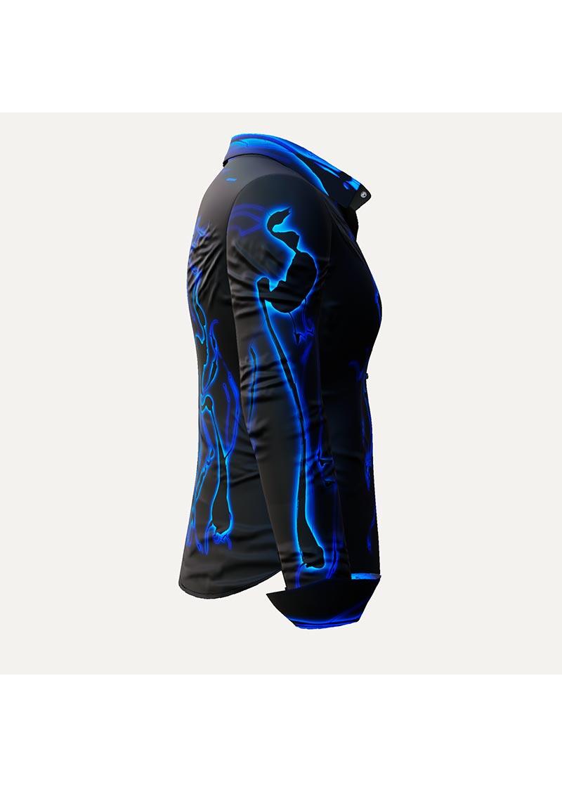 BLUEZONE -  Schwarz blaue Bluse - GERMENS