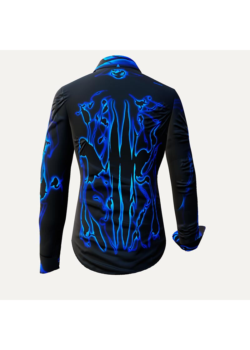 BLUEZONE - Schwarz blaue Bluse - GERMENS