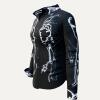 DARKLIGHT SCHWARZ WEISSE BLUSE 005 6 Blusen Damen - 100 % Baumwolle - GERMENS artfashion