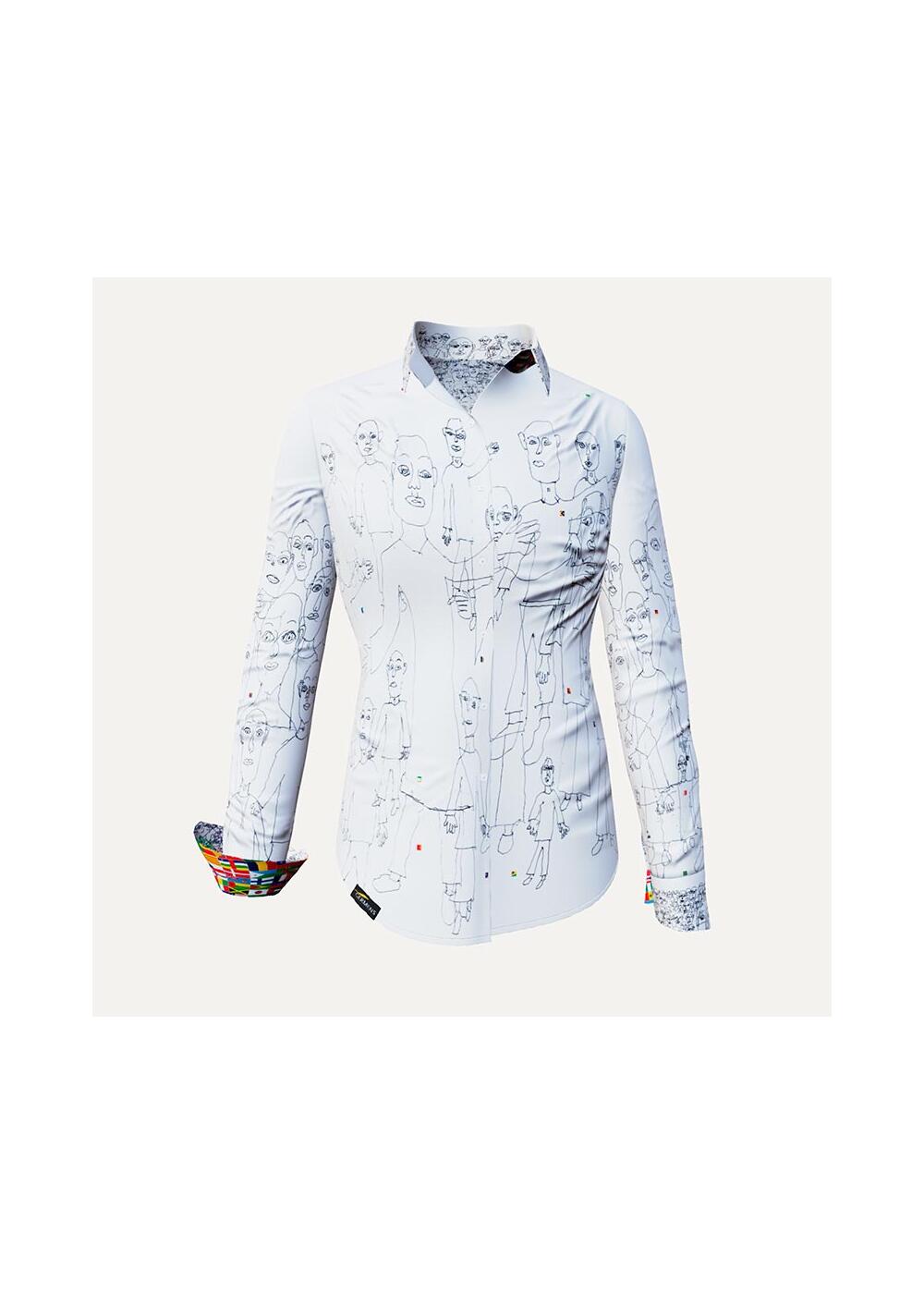 ARTIKEL 3GG - Wei schwarze Bluse - GERMENS