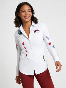 Unique blouse for women - KLABAUTERFRAU - 100% cotton - GERMENS artfashion - Sizes XS to 3XL