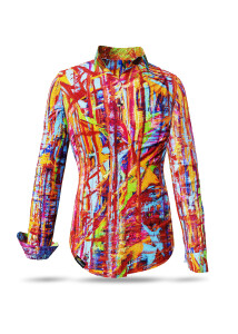 ausgefallene Damenbluse für Damen - ROUND 12 - 100 %...