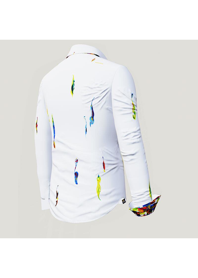 SWEETY - Weie Bluse mit farbiger Zeichnung - GERMENS