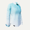 APFELWEIBCHEN - Hellblaue Bluse mit Mandelbrotgrafik - GERMENS L