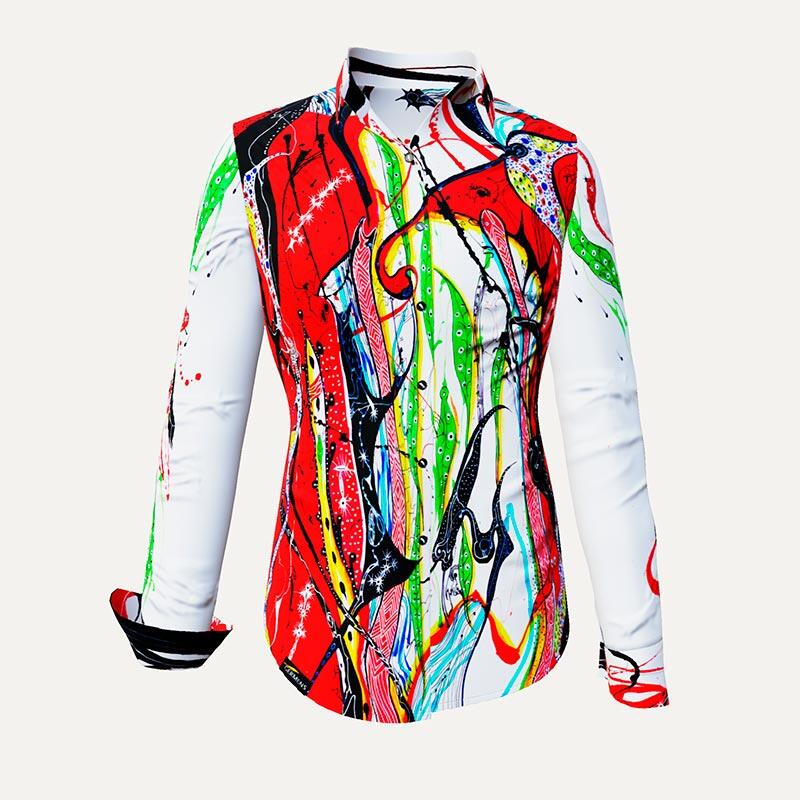 Unique blouse for women - CHILONGA - 100% cotton - GERMENS artfashion - Sizes XS to 3XL