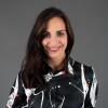 BLACK SWAN SCHWARZE BLUSE MIT WEISSER ZEICHNUNG Blusen Damen - 100 % Baumwolle - GERMENS artfashion
