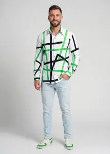 Discover colorful button up shirts for men TIOLI - 100%...