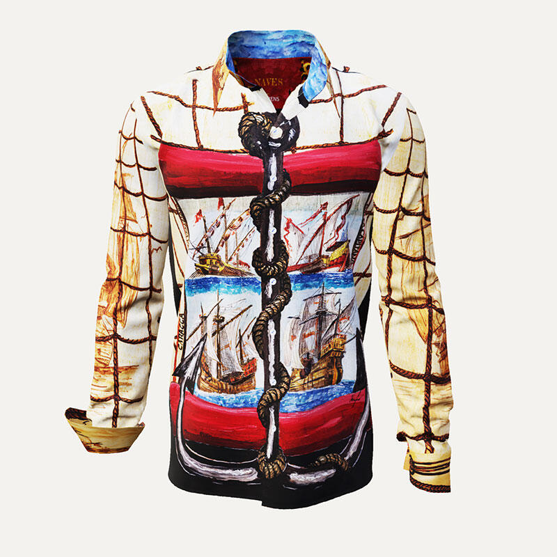 NAVES - Coloured shirt with ships - GERMENS