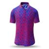 Summer button shirt HEXAGON AMETHYST - GERMENS