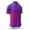 Summer button shirt HEXAGON AMETHYST - GERMENS