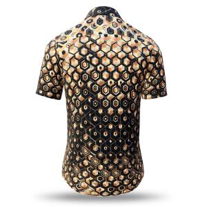 Summer button shirt HEXAGON KUPFER - GERMENS