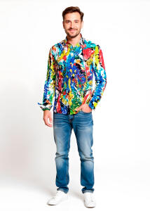 Entdecke bunte Hemden Herren MUNEGU - 100% BW