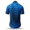 Summer button shirt HEXAGON KOBALT - GERMENS