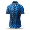 Summer button shirt HEXAGON KOBALT - GERMENS