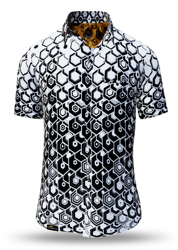 Kurzarmhemd Herren HEXAGON ONYX